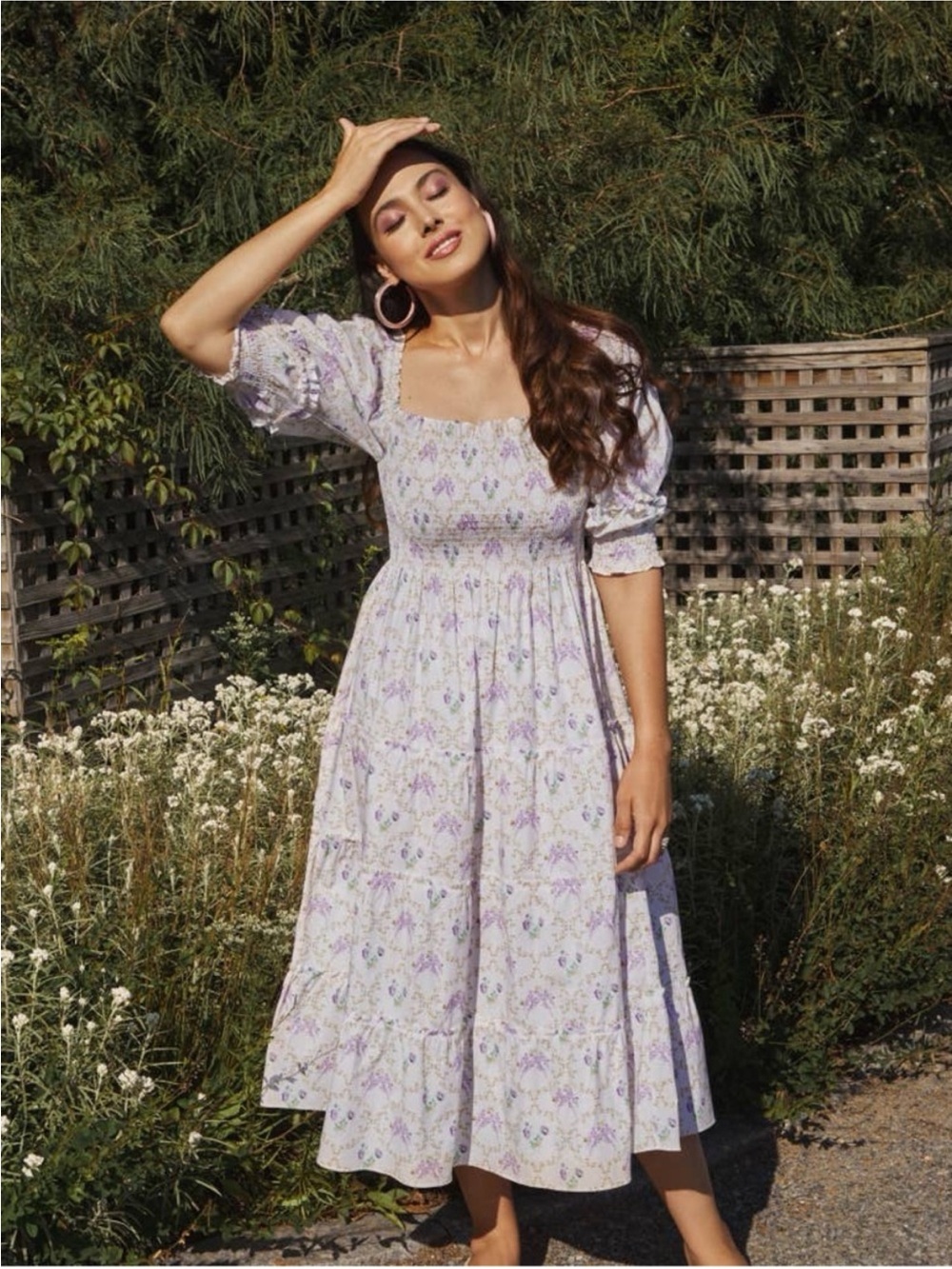 Hill House Home x Bridgerton x Phenomenal Whistledown Trellis Nesli Nap Dress XS